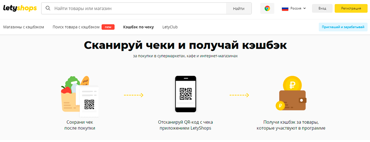 Letyshops - крупный кэшбэк сервис с партнерской программой
